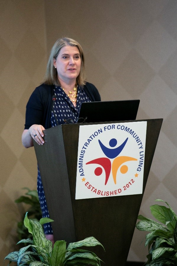 Ana Beltran, JD, Special Advisor, Generations United presenting data on grandfamilies and national resources