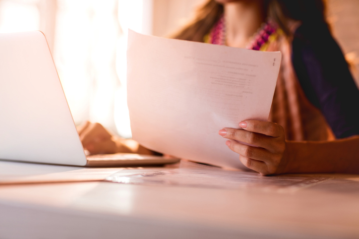 papers on a desk