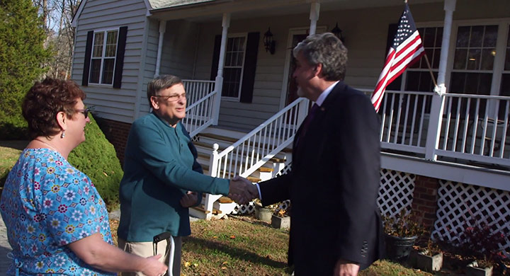 Robert Masse, his caregiver Carolyn Davis, and Acting HHS Secretary Eric Hargan